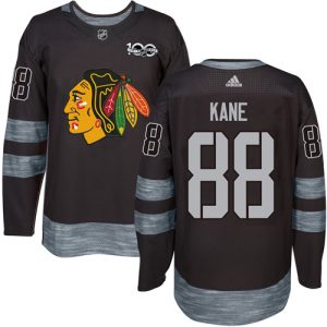 Herren Chicago Blackhawks Eishockey Trikot Patrick Kane #88 Authentic Schwarz 1917-2017 100th Anniversary